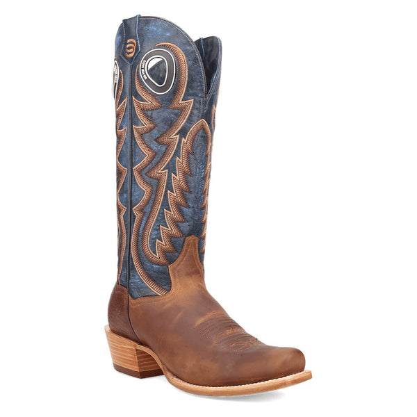Dan Post Mens Bucky Tan/Blue Leather Cowboy Boots