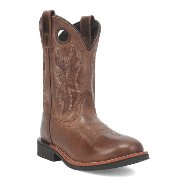 Dan Post Youth Unisex Lil Dawson Brown Leather Cowboy Boots