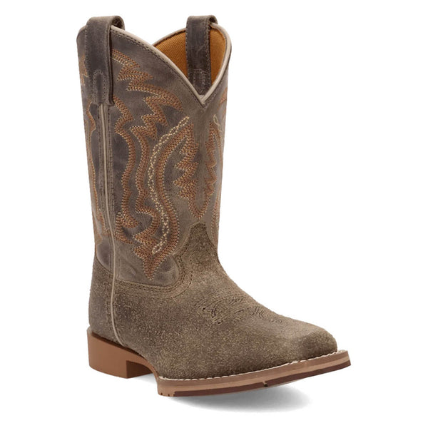 Dan Post Kids Unisex Beasley Grey Leather 8in Cowboy Boots