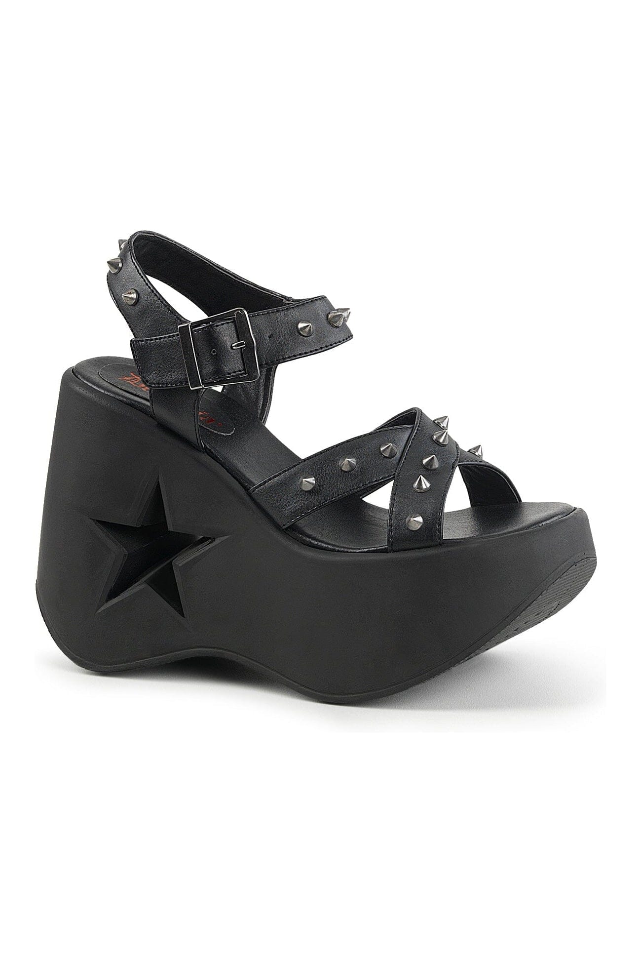 DYNAMITE-02 Black Vegan Leather Sandal