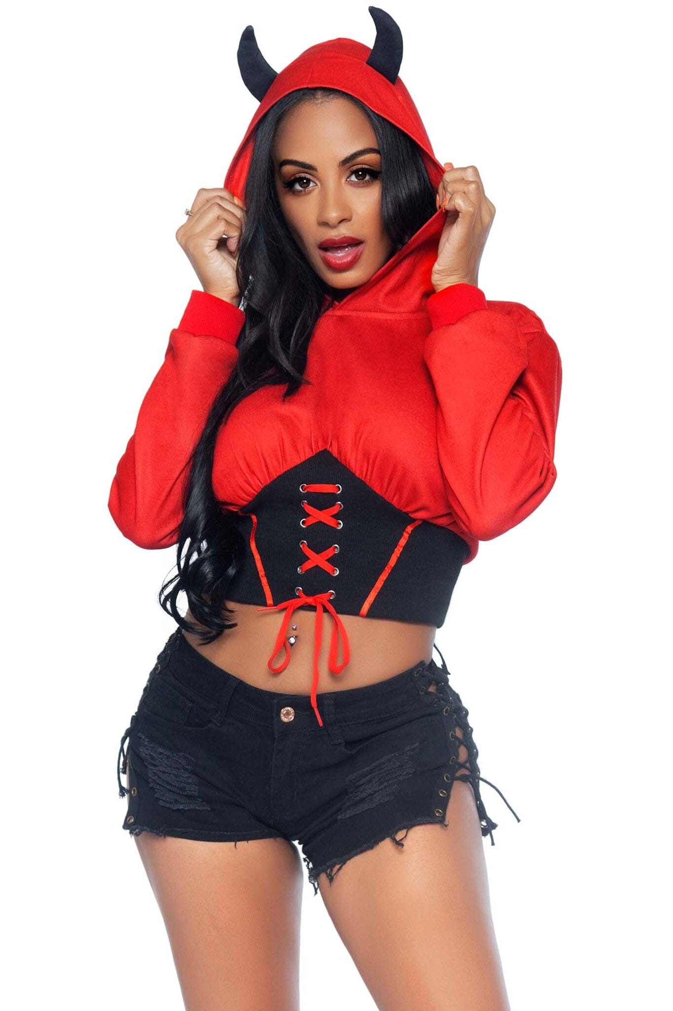 Devil Cropped Hoodie