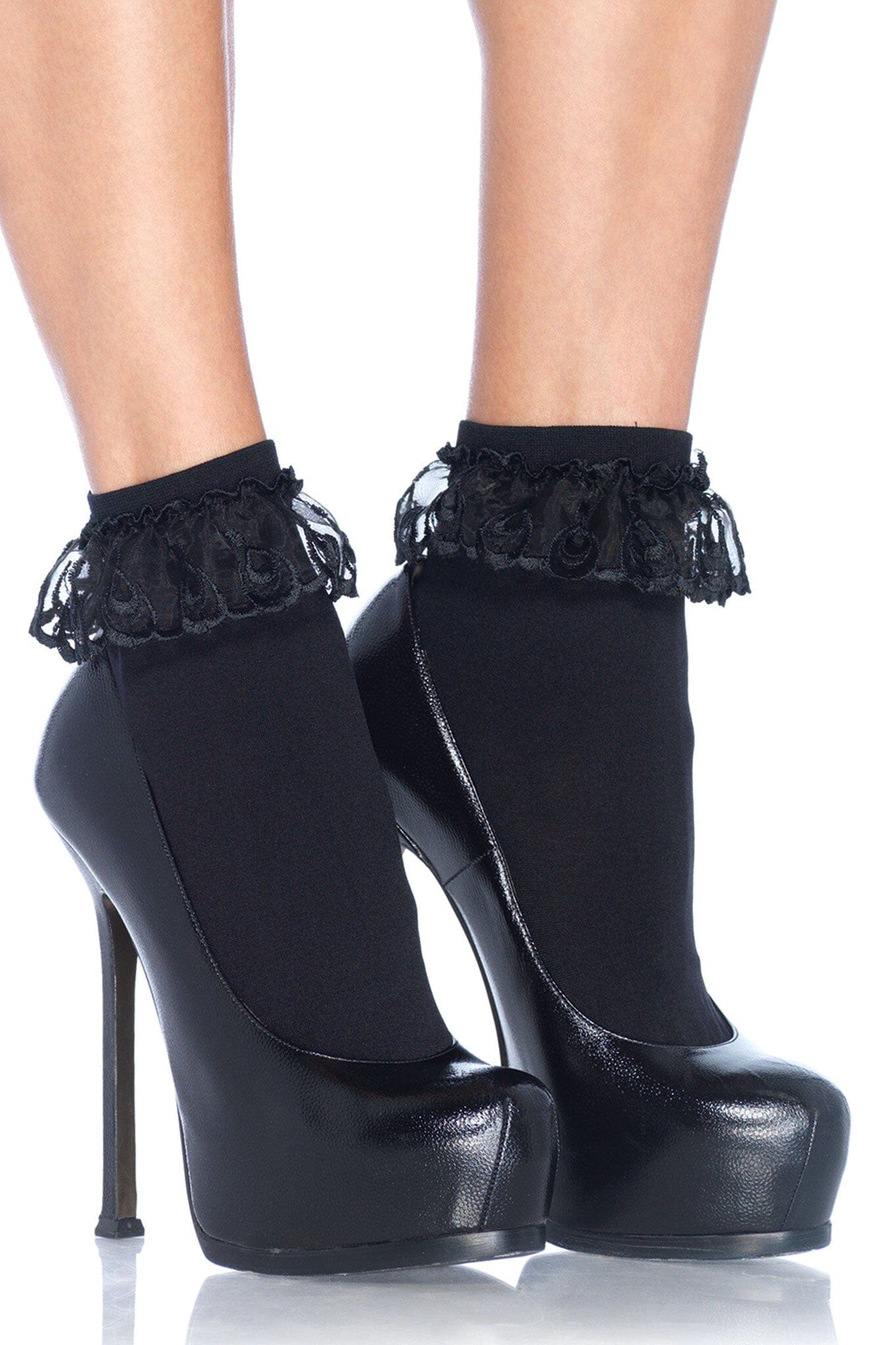 Diem Lace Ruffle Anklet Socks