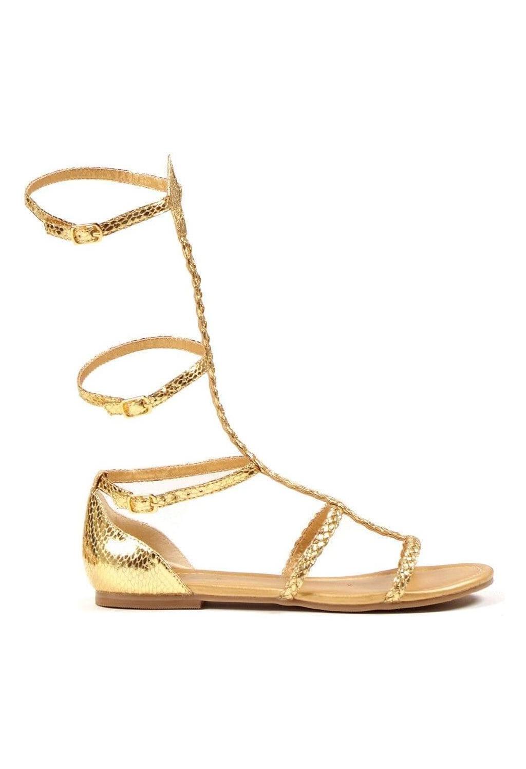 Ellie 015-CAIRO Heel Gold Braid Rope Sandal