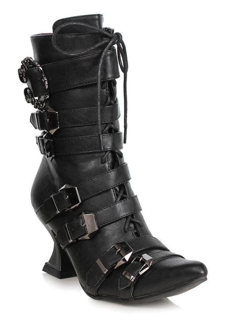 Ellie 301-ROSITA 3" Witch Bootie With Buckles