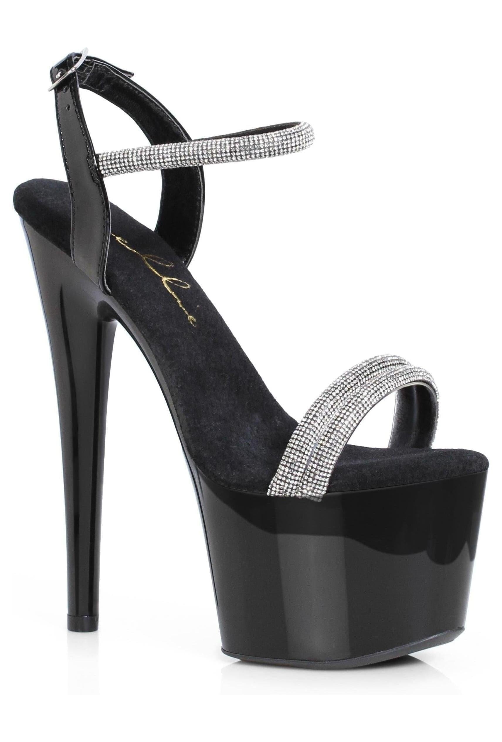 Ellie 709-AURELLI 7" Rhinestone Strap Sandal