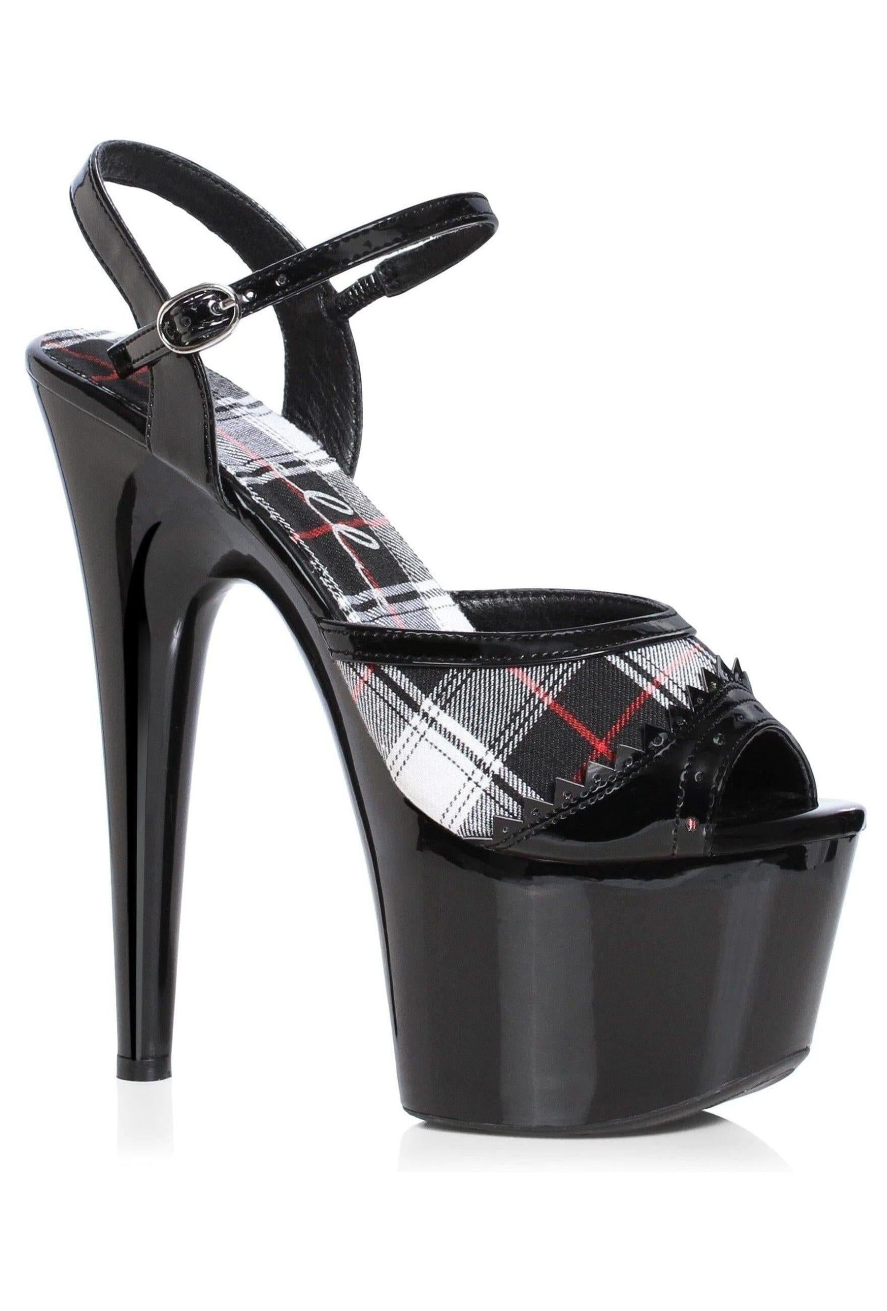 Ellie 709-BRITNEY 7" Plaid Sandal