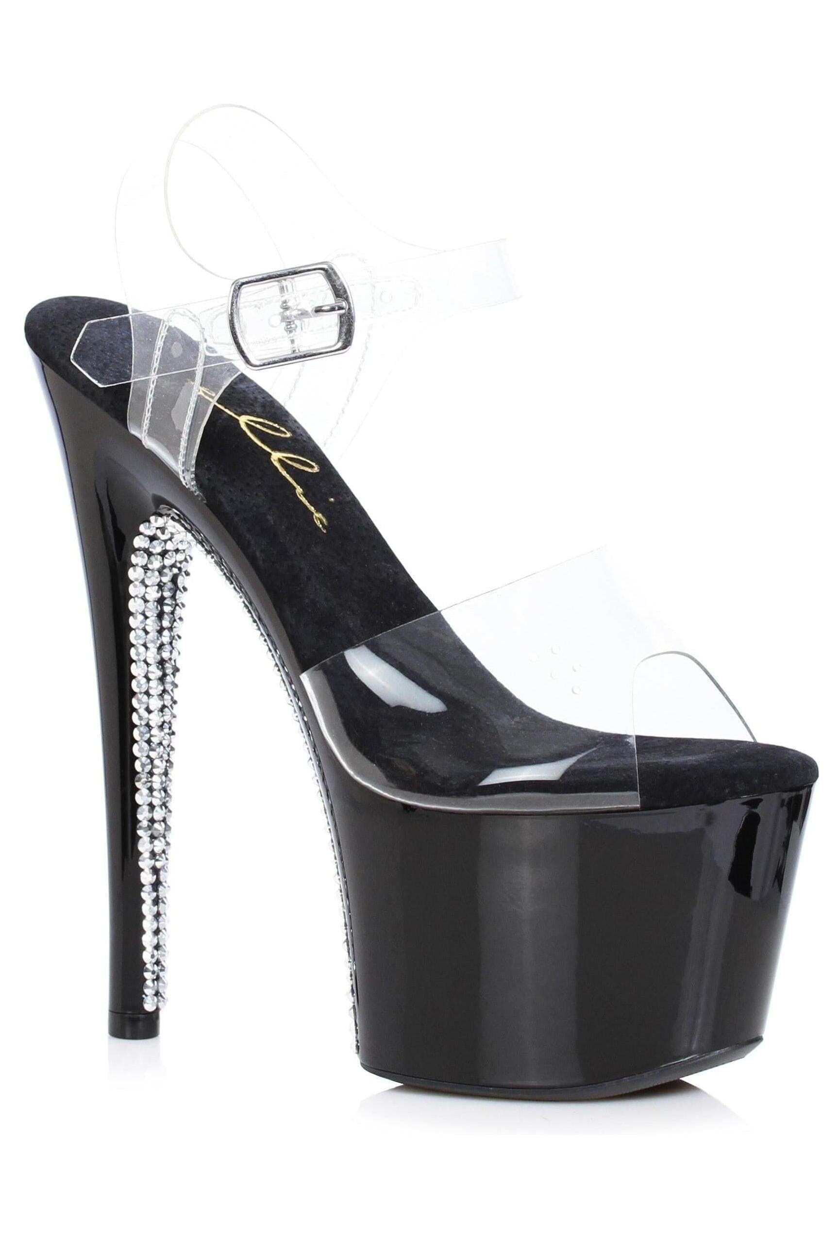 Ellie 709-VINE 7" Rhinestone Covered Platform Heel Sandal