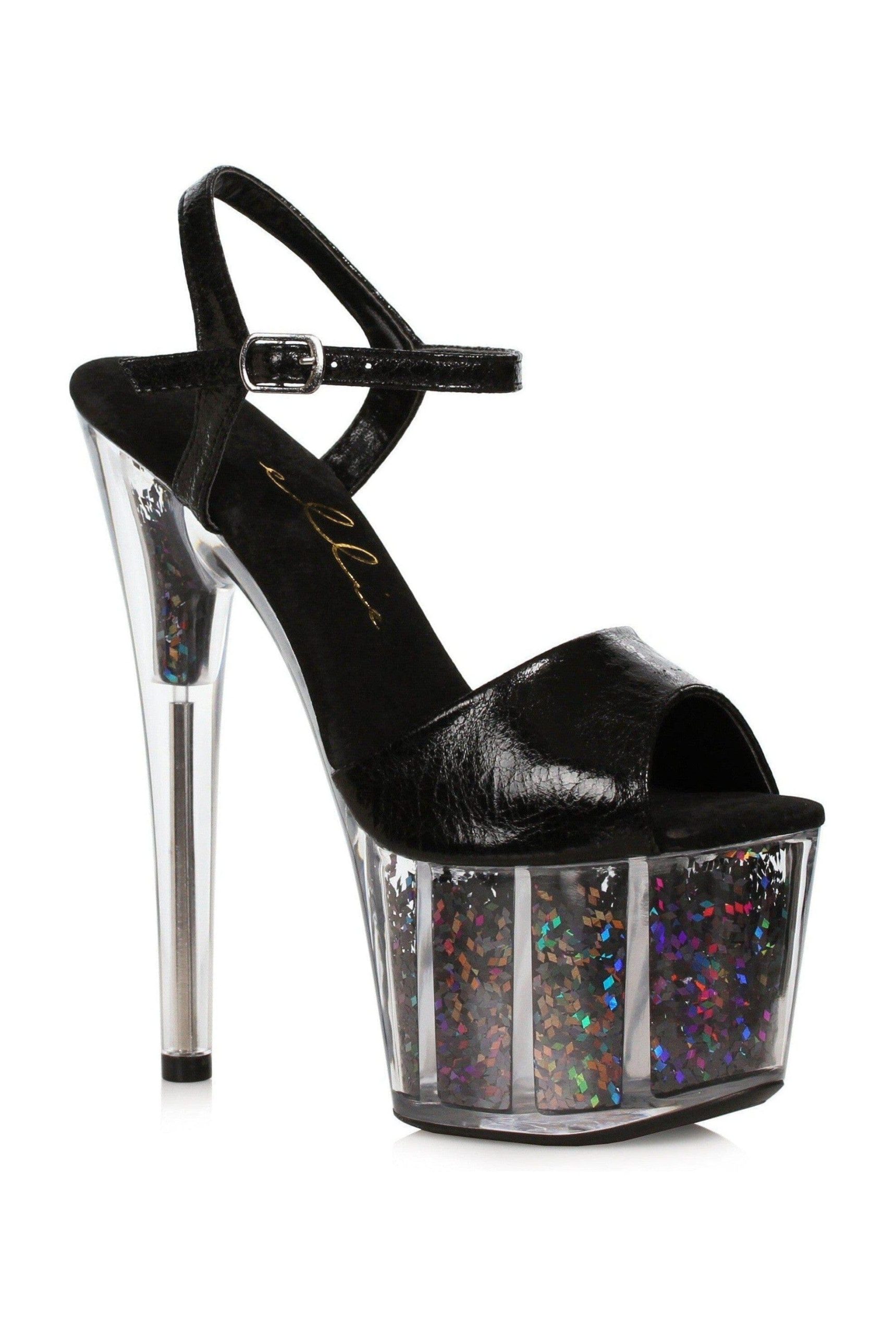 Ellie Shoes 709-ZENYA Glitter Flakes In Platform