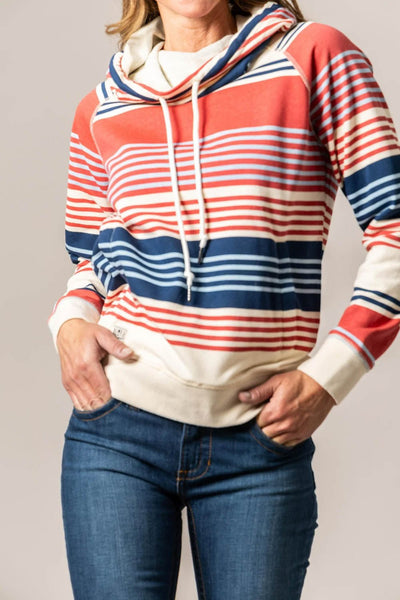 Kimes Ranch Womens Golinda Navy 100% Cotton Hoodie