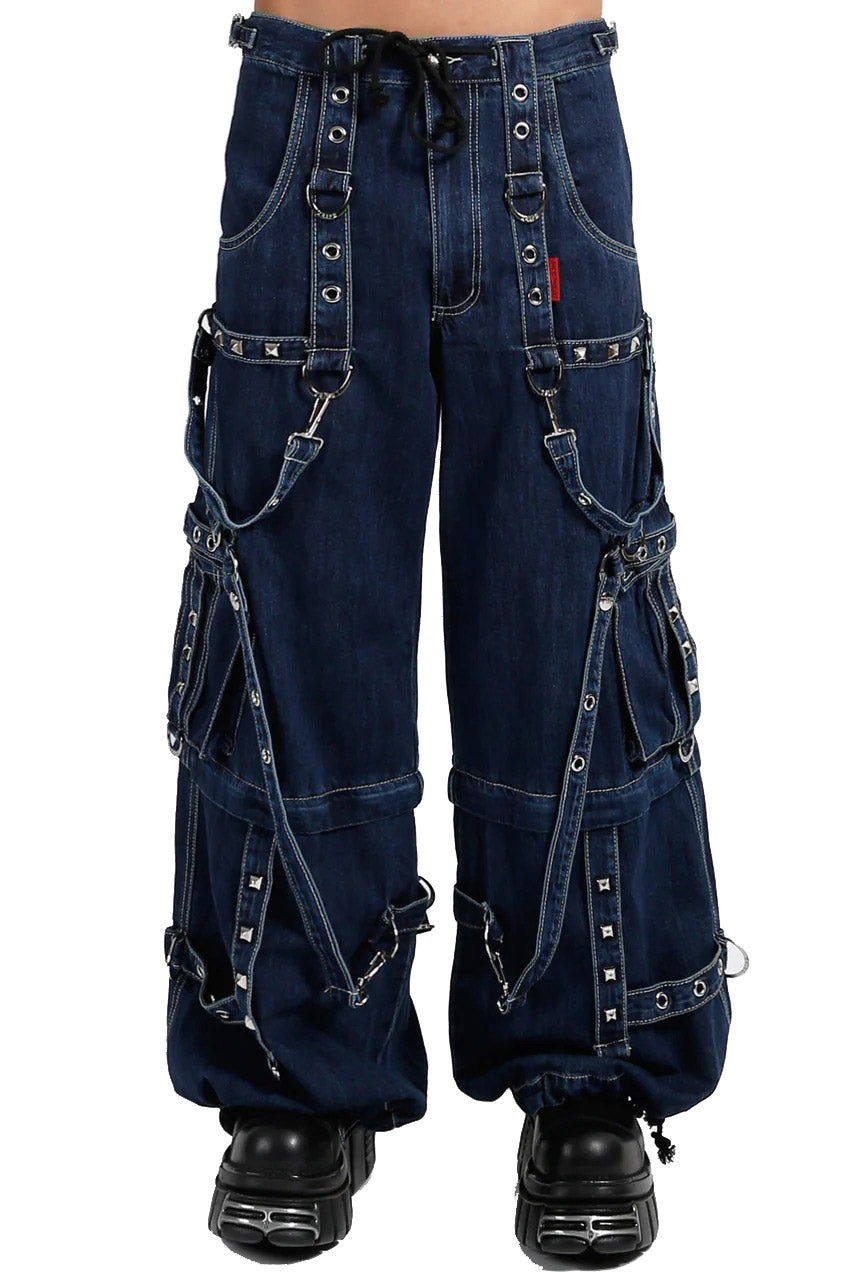 Tripp NYC Strap Zip-Off Pants [BLUE DENIM]