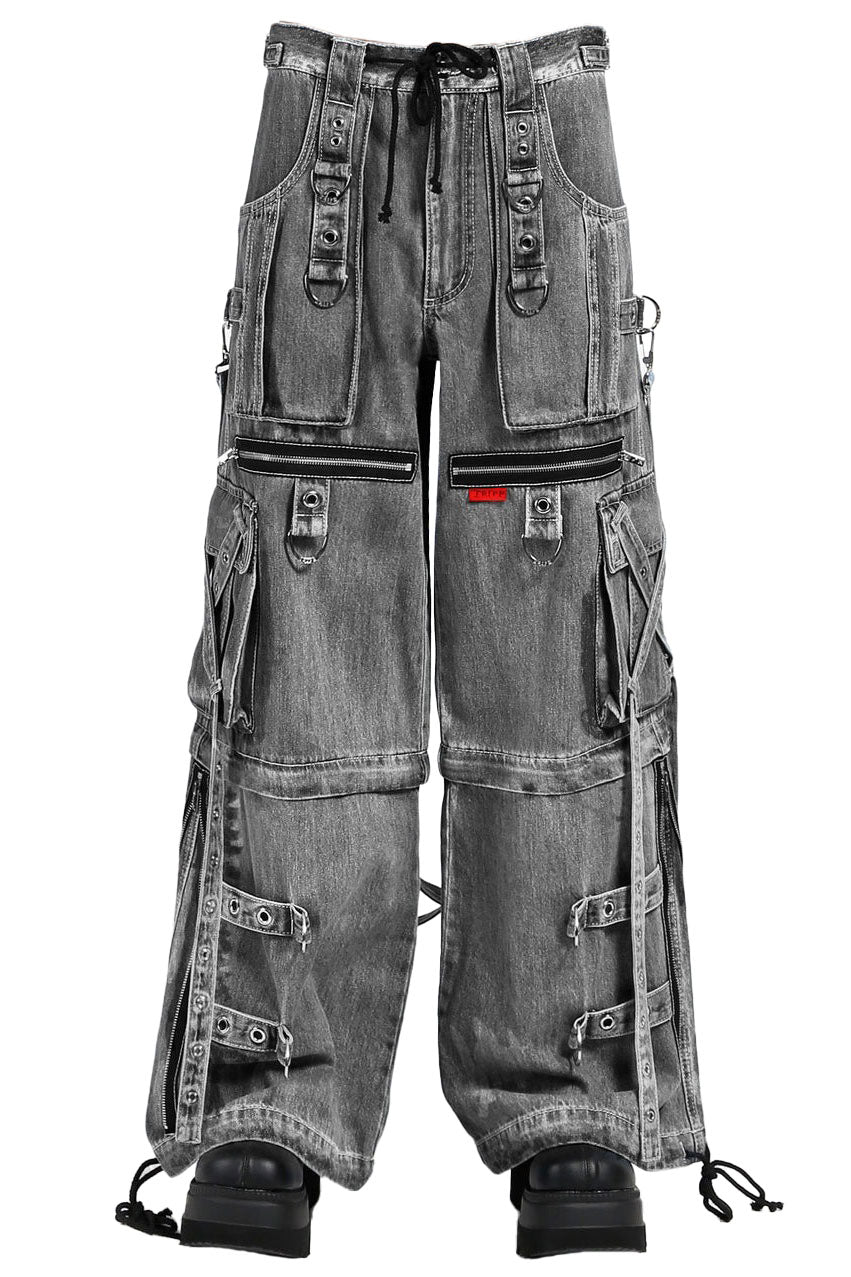 Tripp NYC X-Strap Pants [BLACK FOG WASH DENIM]