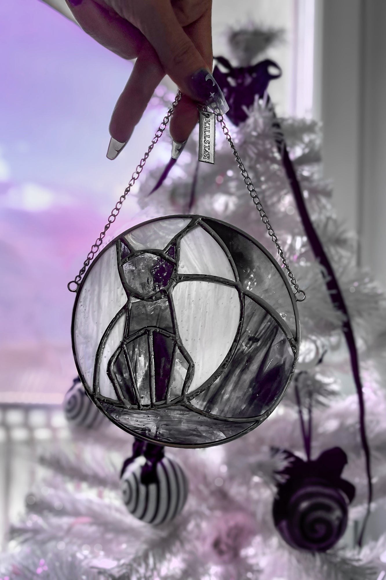 Luna Stained Glass Wall Hanging