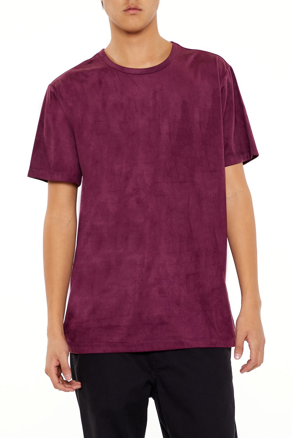 Velour Curved-Hem Tee