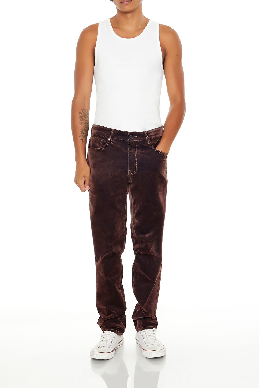 Textured Slim-Fit Jeans