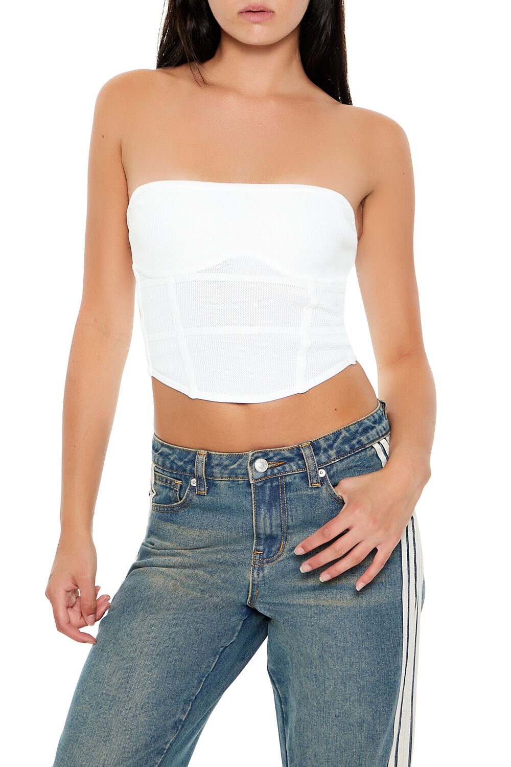 Sweater-Knit Tube Crop Top