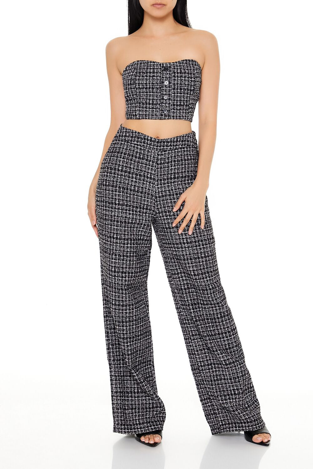 Tweed Tube Top & Pants Set