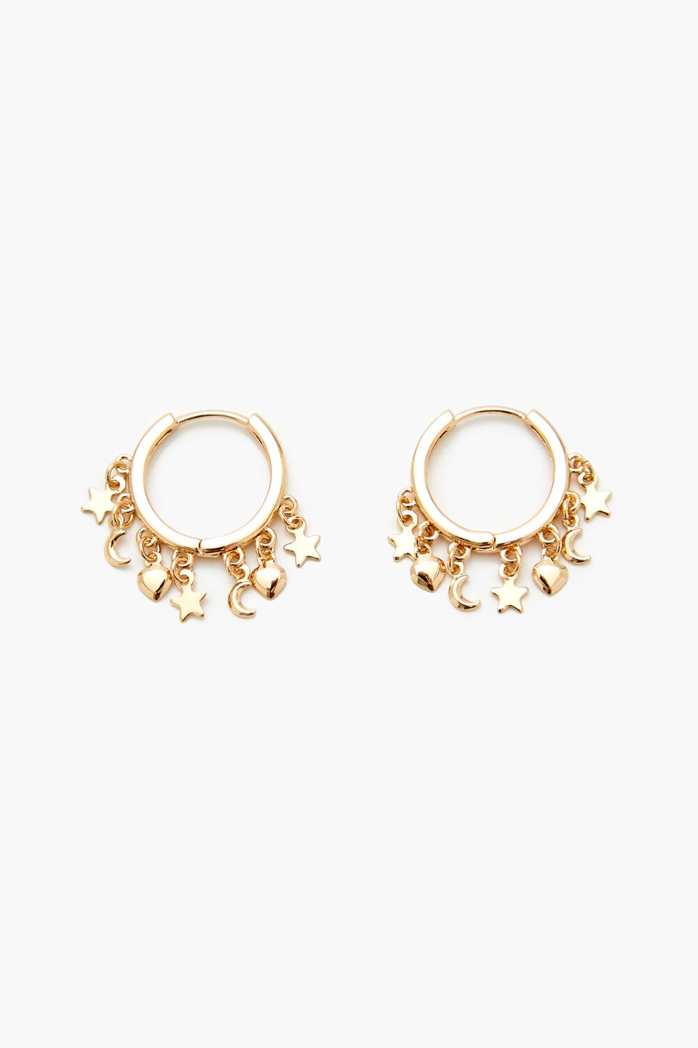 Star & Moon Huggie Hoop Earrings