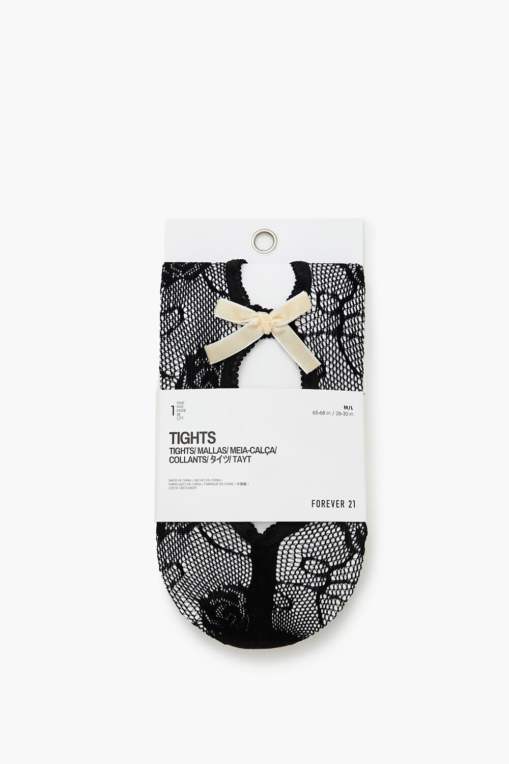 Bow Cutout Fishnet Tights