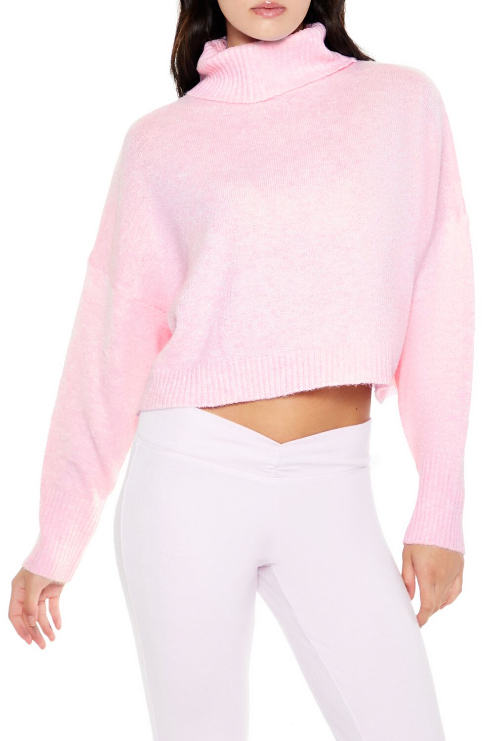 Turtleneck Drop-Sleeve Sweater