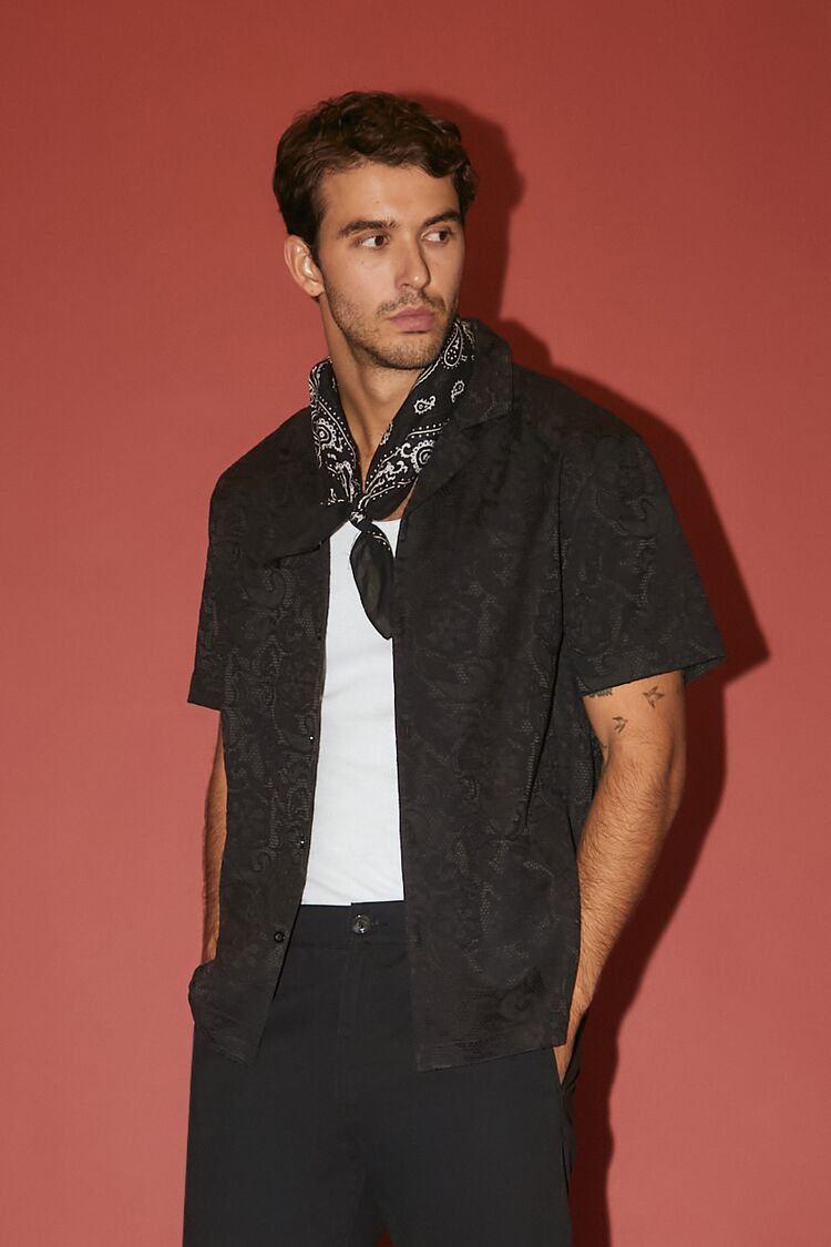 Textured Floral Lace Shirt