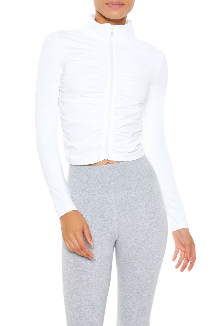 Active Ruched Zip-Up Jacket