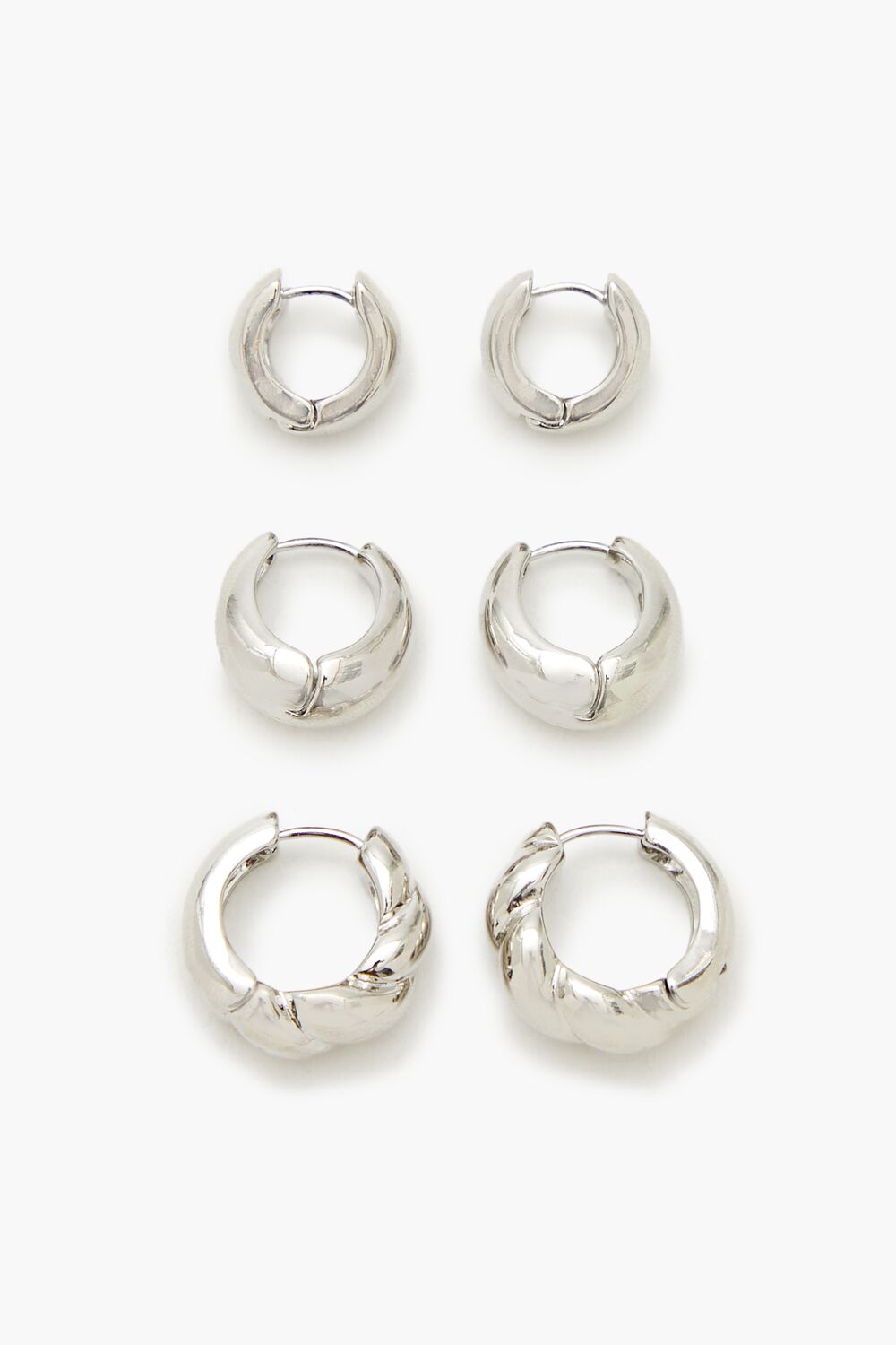 Thick Huggie Hoop Earring Set