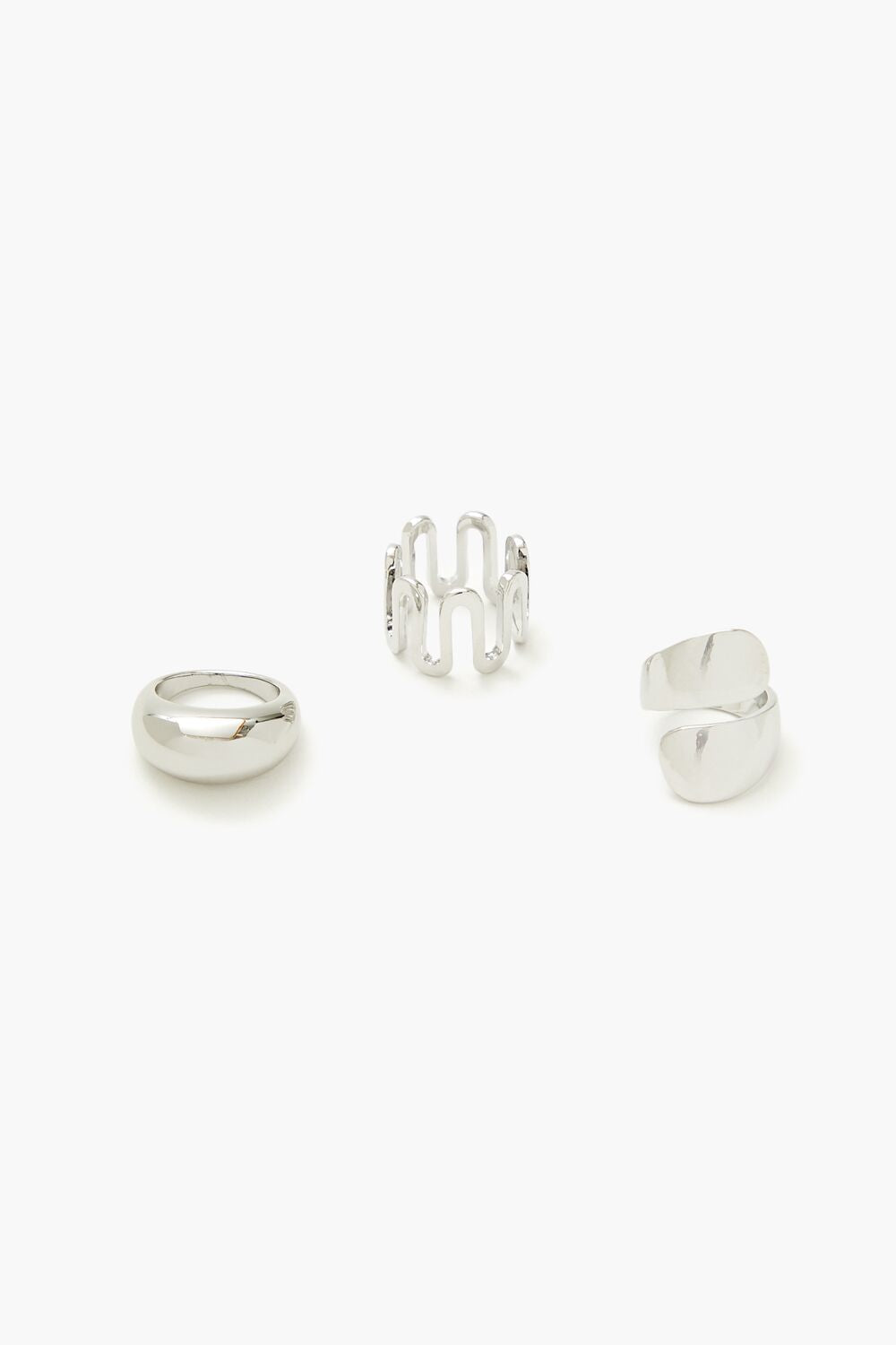 Thick Geo Cocktail Ring Set