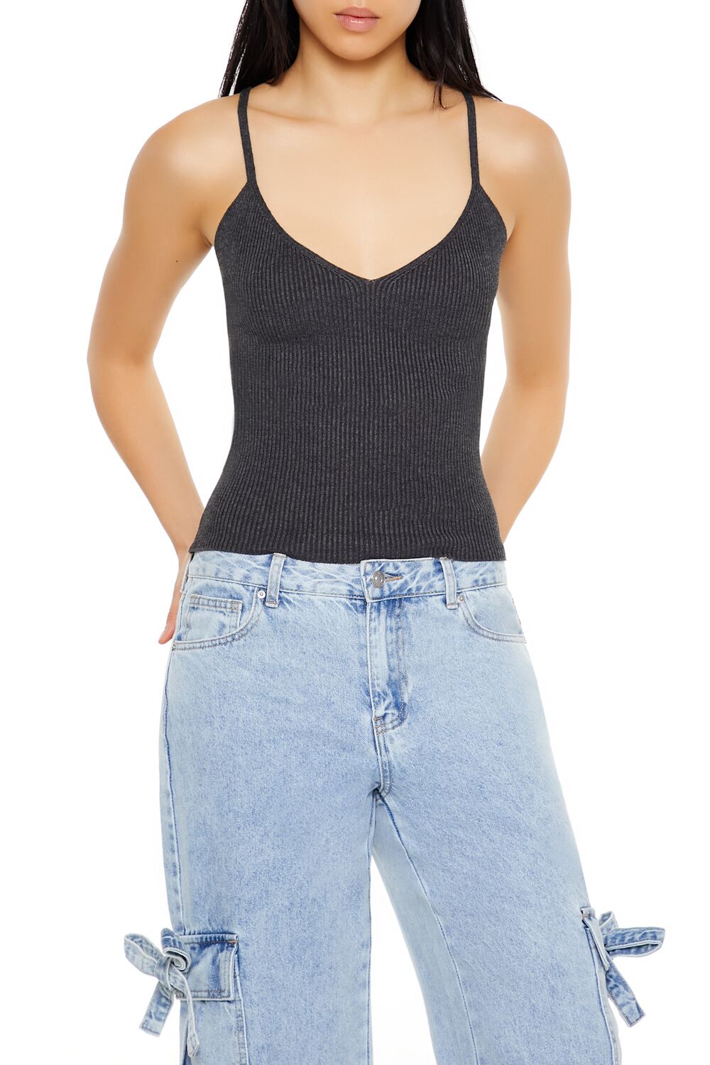Sweater-Knit V-Neck Cami