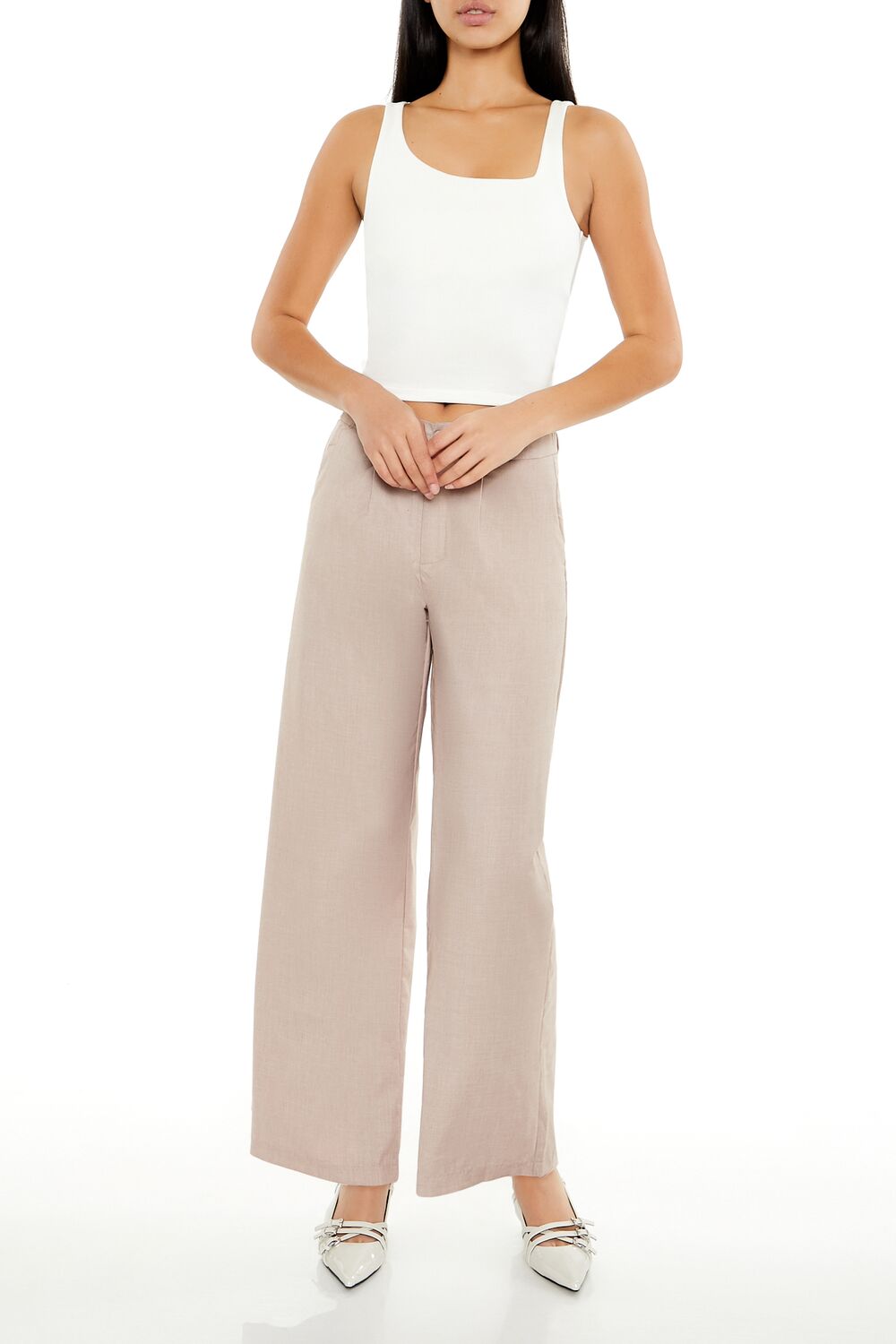 Trouser Mid-Rise Pants