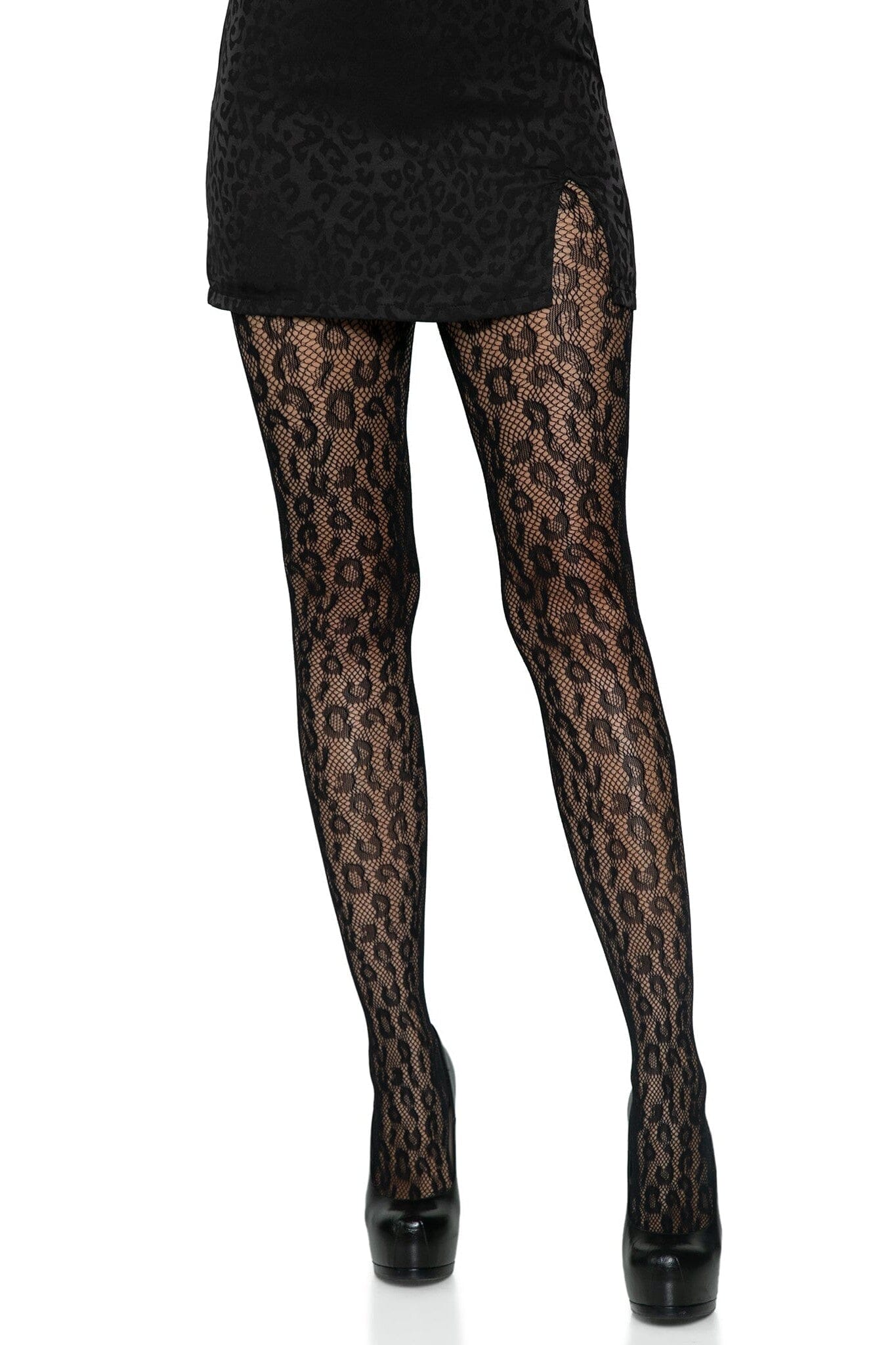 Leopard Net Tights