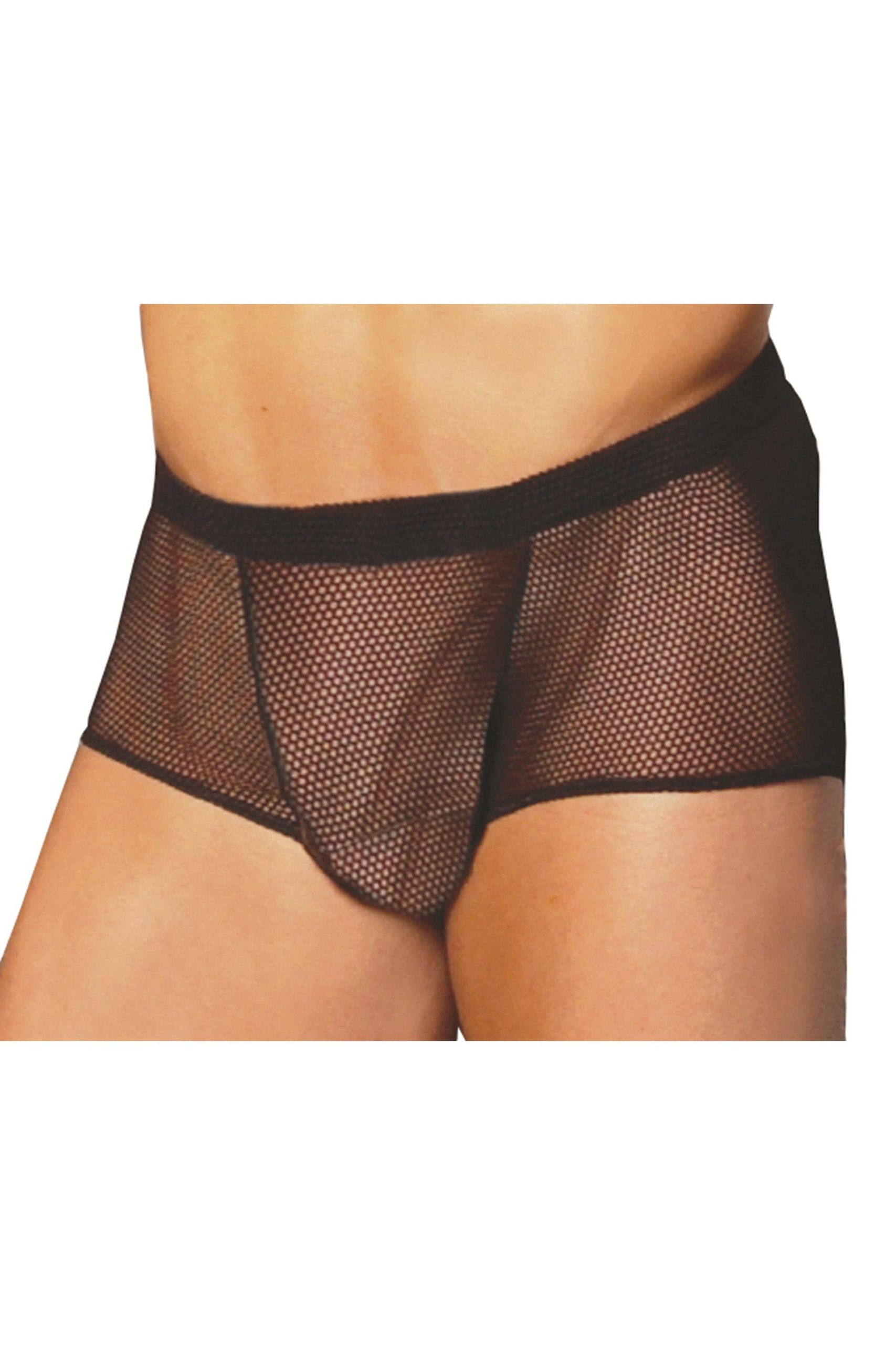 MENS FISHNET BOXER BRIEFS