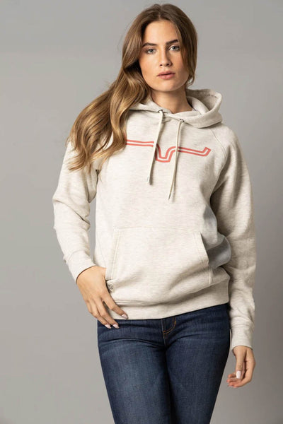 Kimes Ranch Womens Outlier Oatmeal Heather Cotton Blend Hoodie