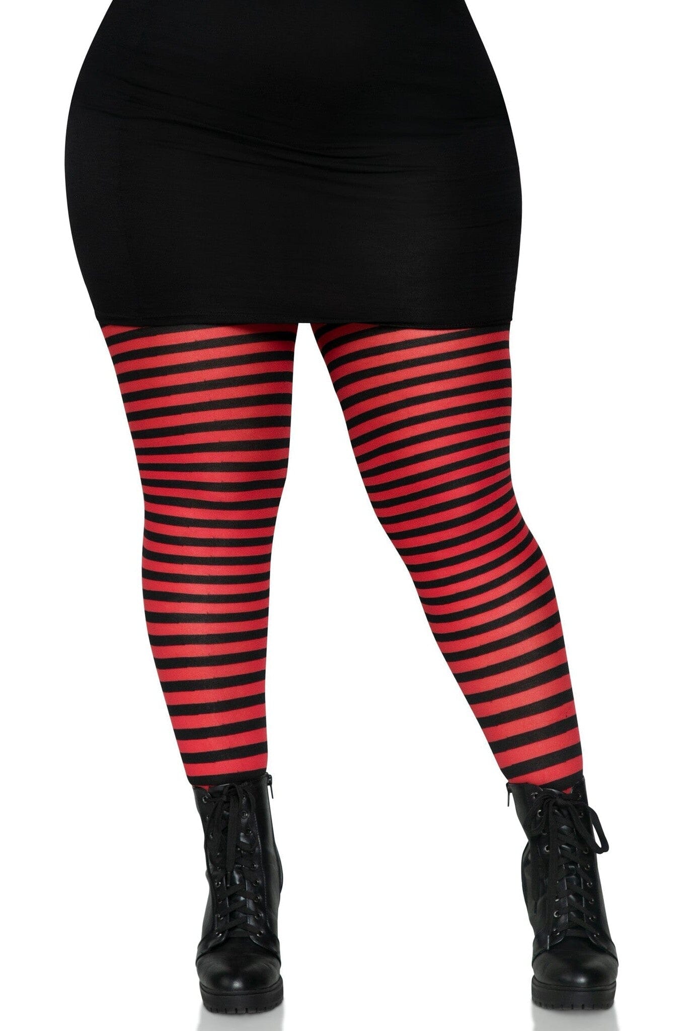 Plus Size Nylon Striped Tights