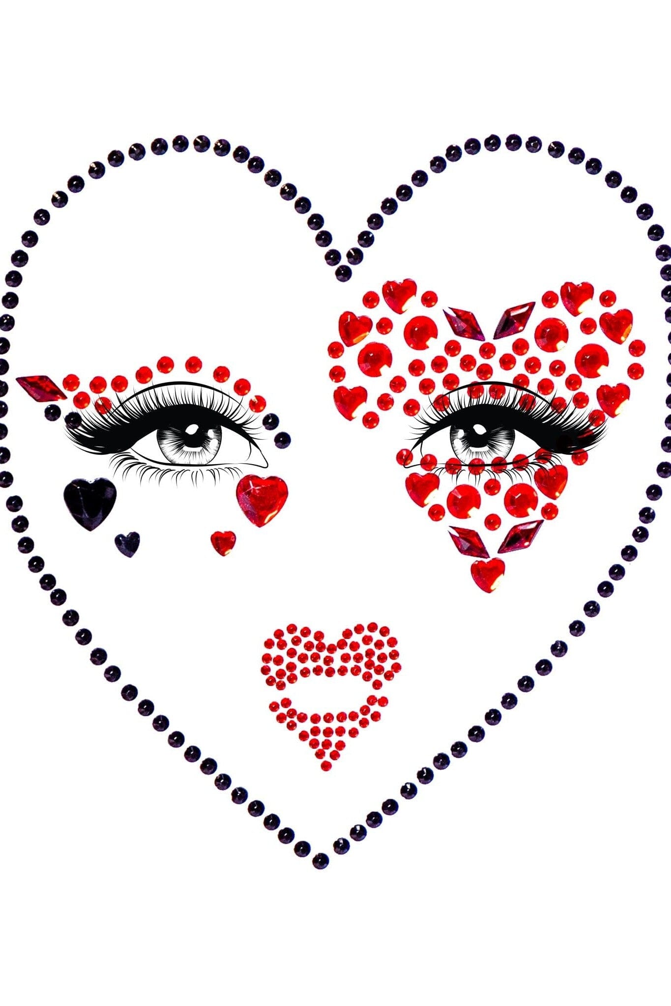 Queen Adhesive Face Jewels Sticker