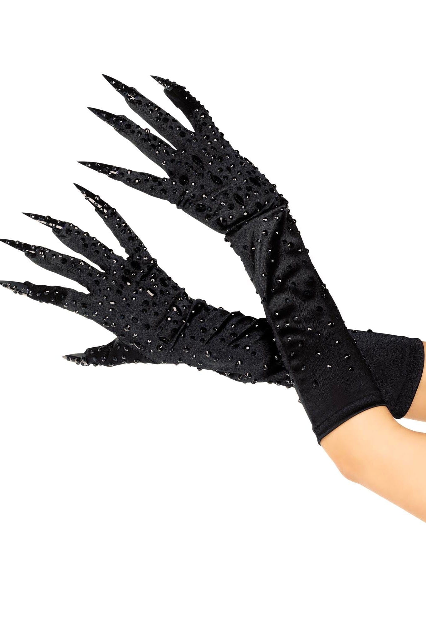 Rhinestone Claw Gloves
