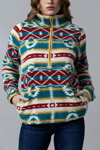 Kimes Ranch Womens Roswell Polar Teal 100% Polyester Fleece Jacket