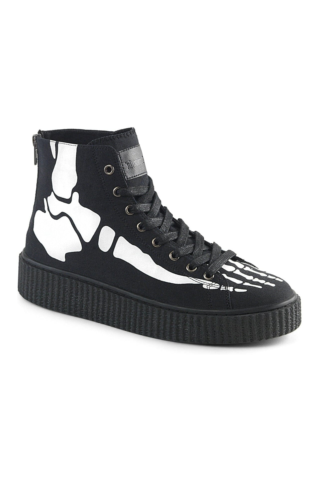 SNEEKER-252 Black Canvas Creeper