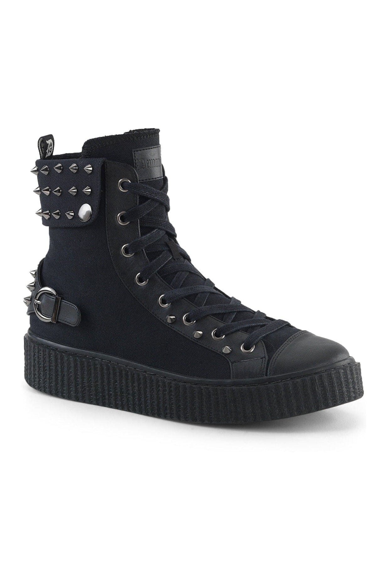 SNEEKER-266 Black Canvas Creeper