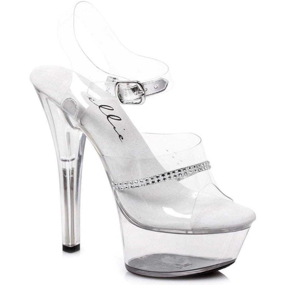 SS-601-JEWEL Platform Sandal  | Clear Vinyl