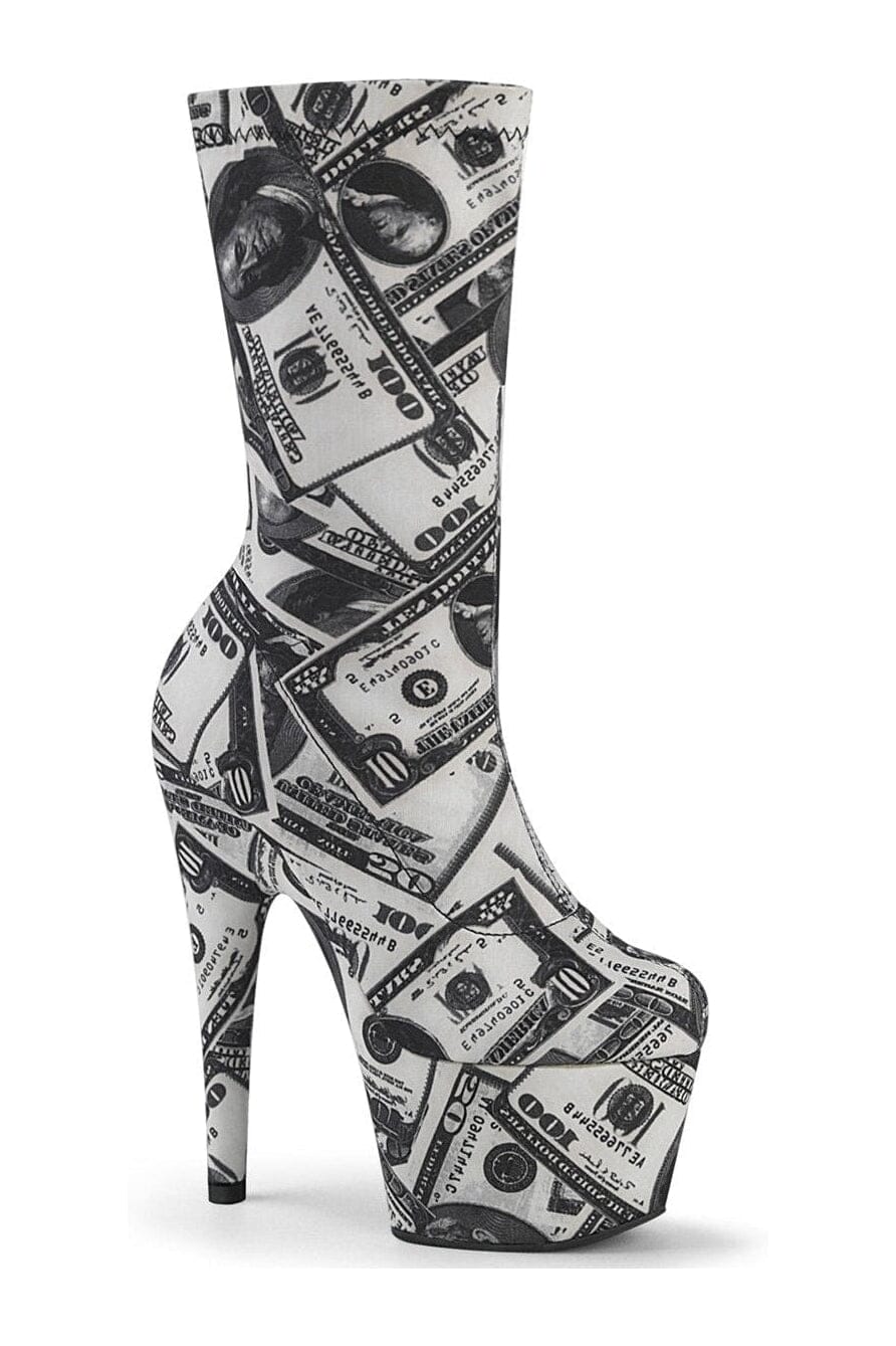 SS-ADORE-1002DP Exotic Boot | White Fabric