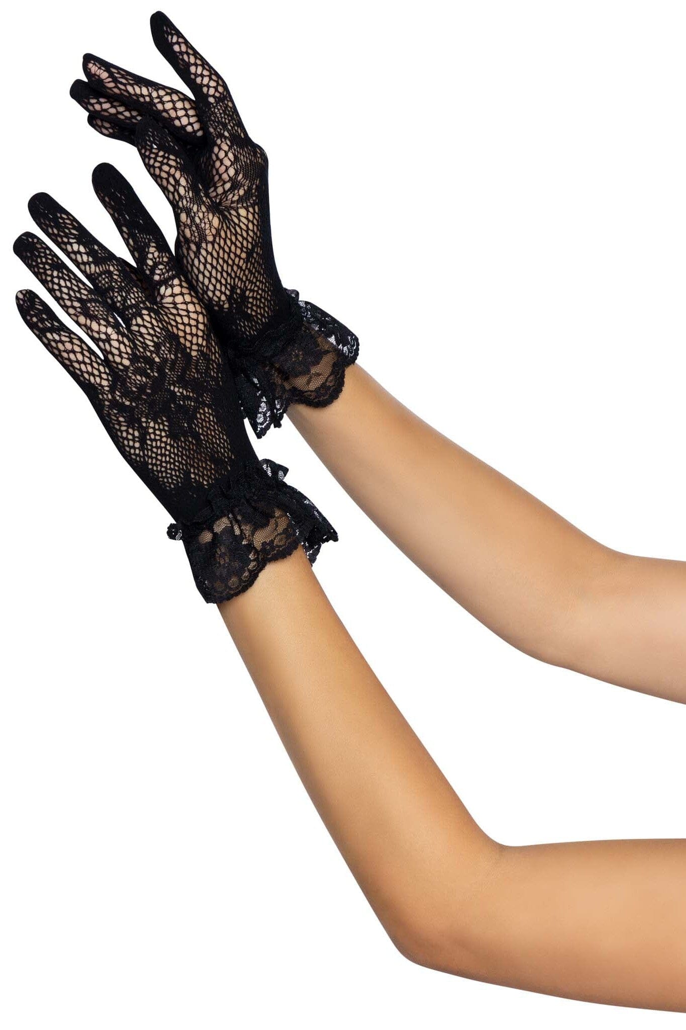 Floral Stretch Lace Wrist Length Gloves