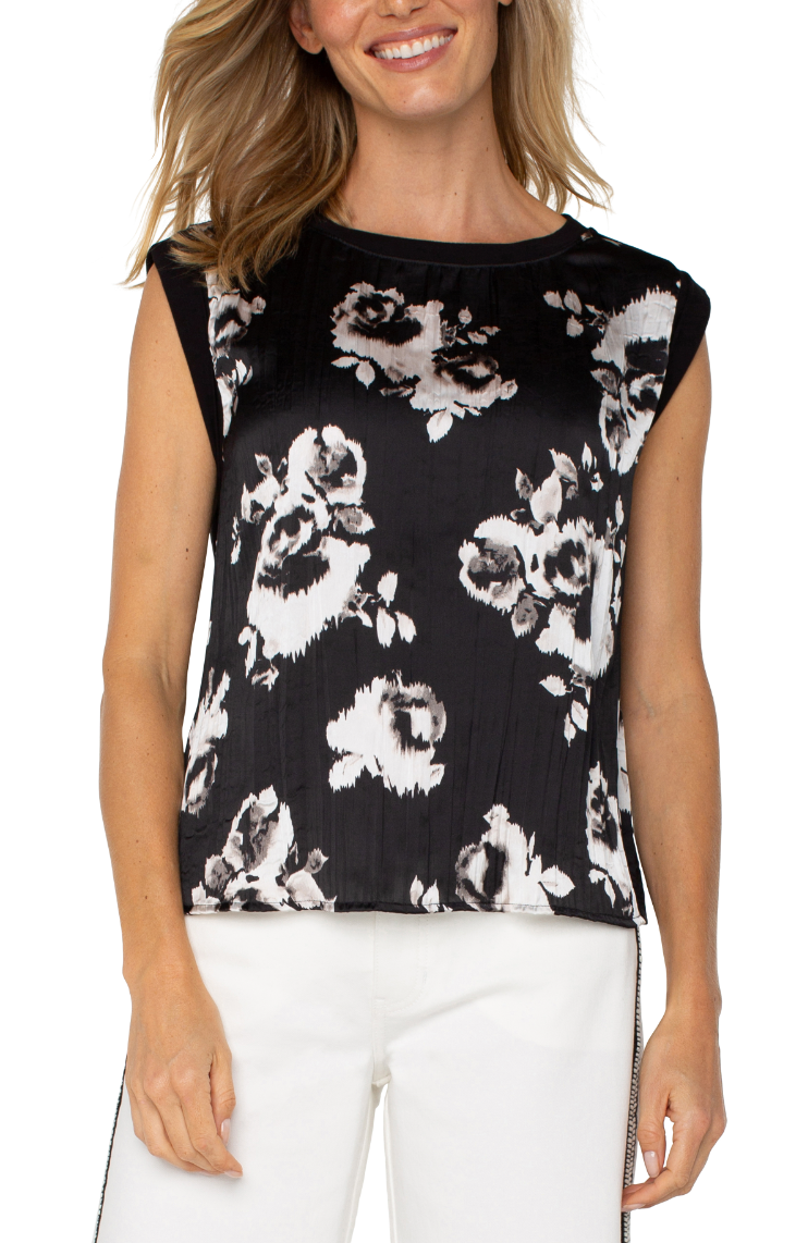Floral Satin Like Tank