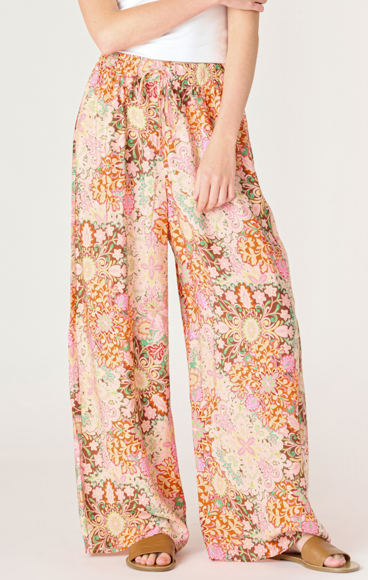 Medallion Wide Leg Flowy Pants