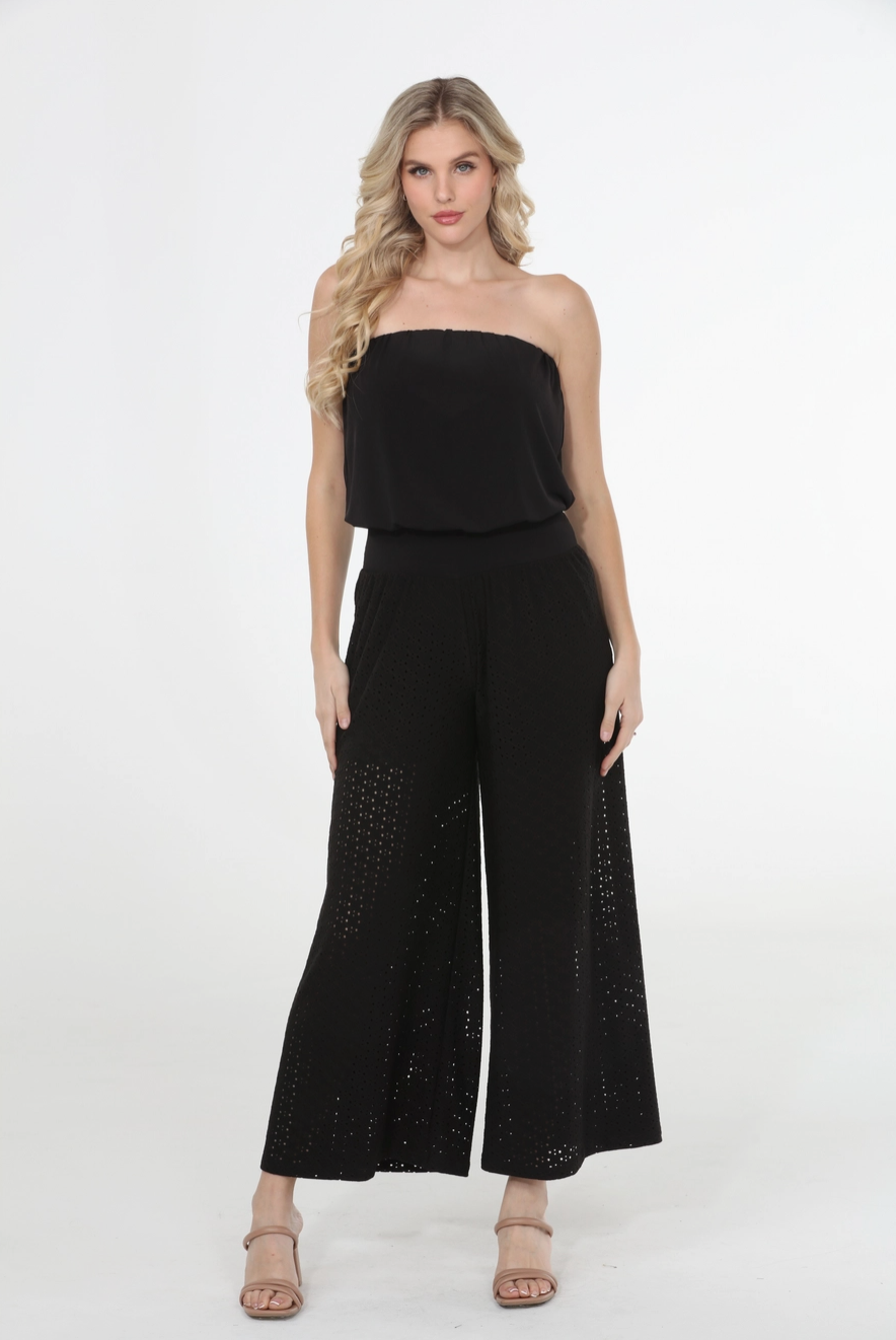 Strapless Eyelet Jumpsuit