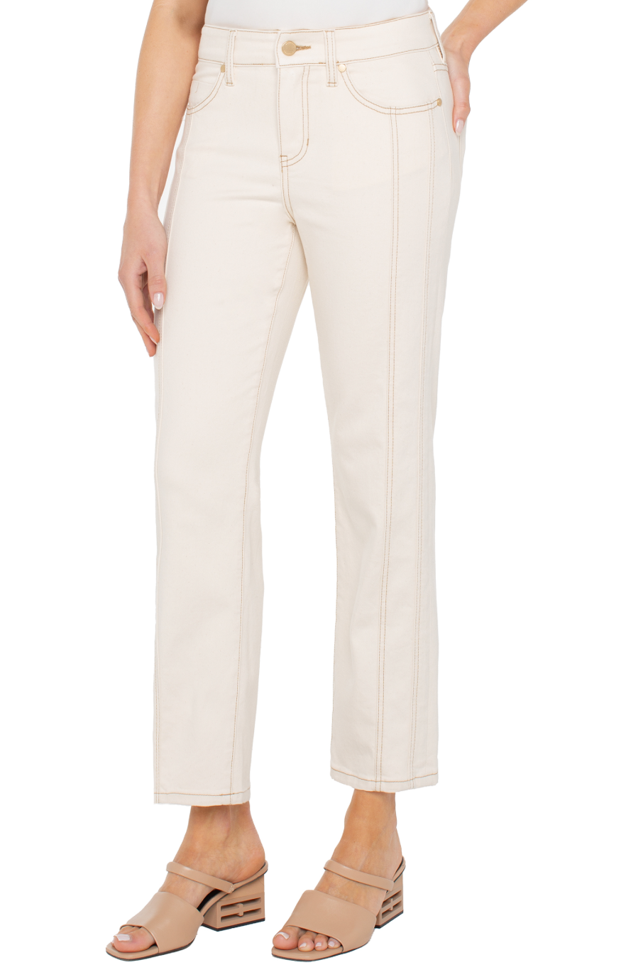 Liverpool Kennedy Crop Straight w/Seaming-Seaside Dunes