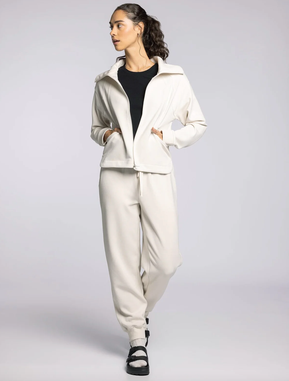 Doris Zip up Jacket-Cream