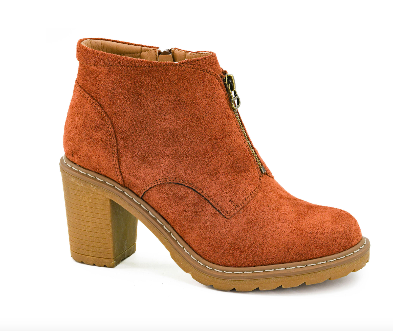 Corkys Graham Cracker Faux Suede Boot-Rust
