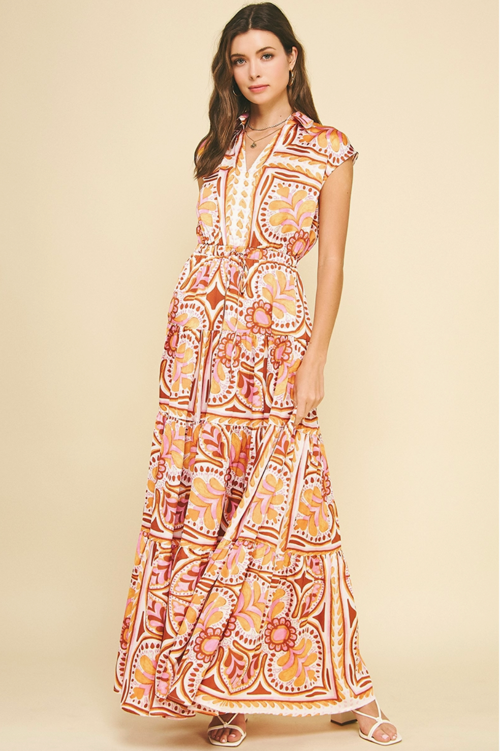 Tiered Floral Maxi Dress