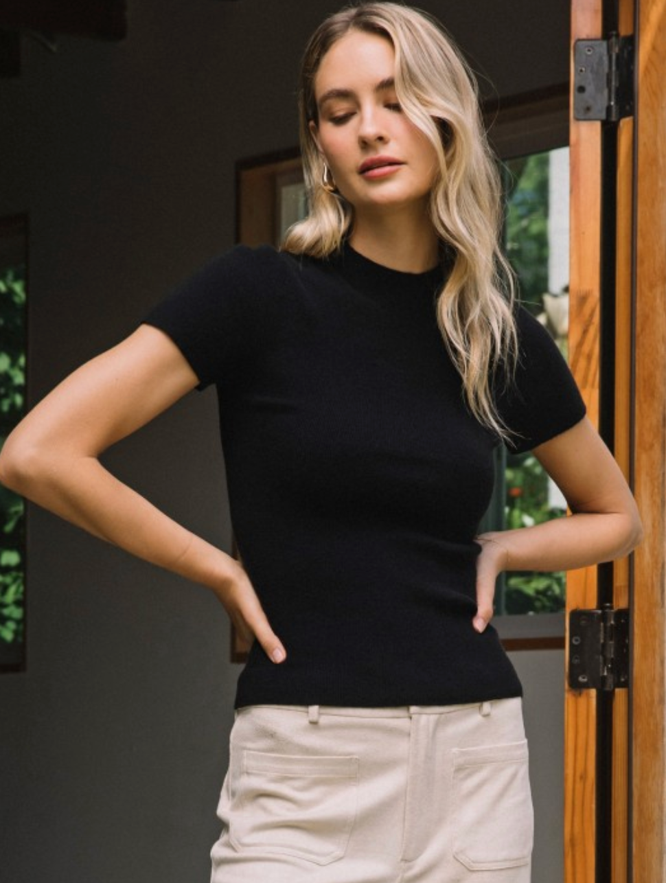 Short Sleeve Sweater Top