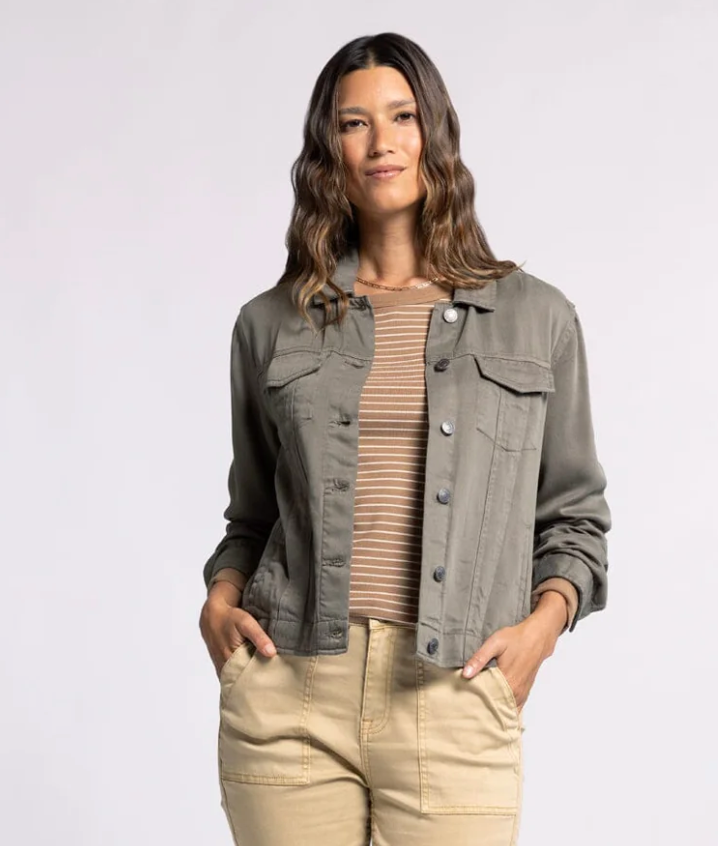Utility Jackie Jacket-Dusty Olive